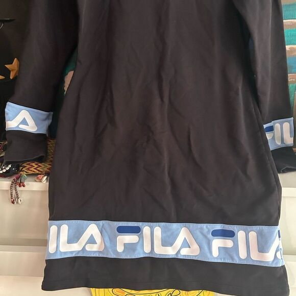 Fila Vintage 90s Baby Blue Bodycon Sporty Dress Womens XL - Picture 14 of 16
